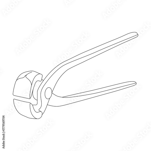 Stanley Carpenter Pincer line art vector design.Stanley Carpenter Pincer outline illustration design.