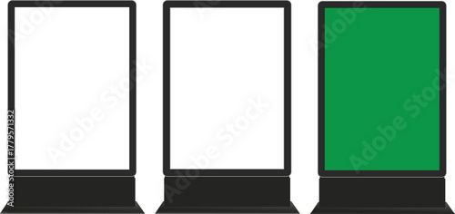 Vertical digital advertising screen mockup vector