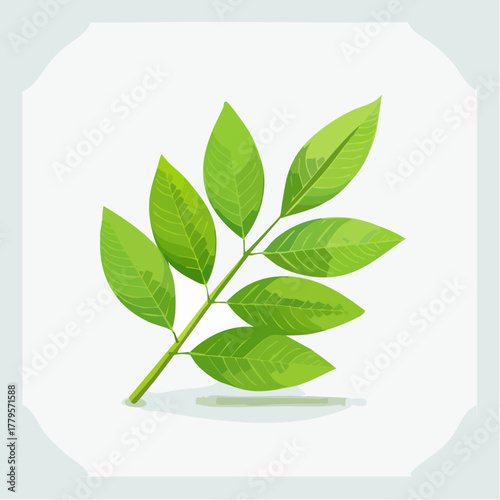 Lush Green Foliage: An Artistic Depiction of Nature's Fresh Growth and Vitality