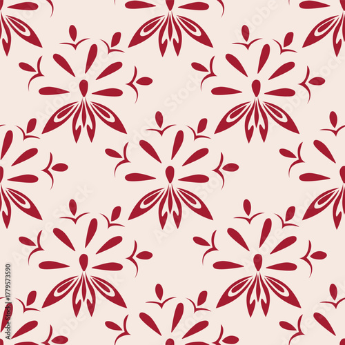 Seamless floral pattern, liberty ditsy print with cute large botany in retro folk style. Beautiful botanical design of hand drawn wild plants: flowers, leaves on black background. Vector illustration