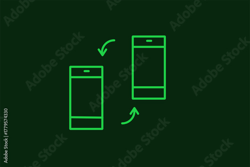 data exchange illustration in flat style design. Vector illustration.	