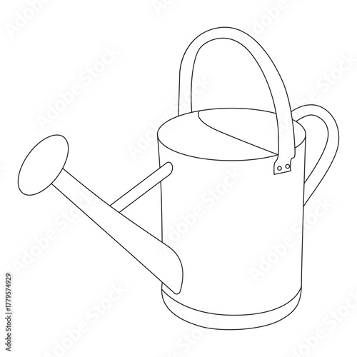 Watering Can line art vector design.Watering Can outline illustration design.