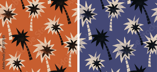 vector palm tree seamless pattern. seamless vector graphics. tropical vintage summer print design. t-shirt, sweat shirt, and any fabric use this print.