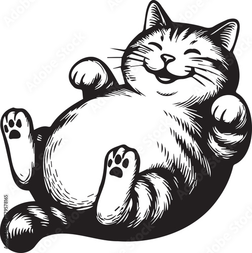 funny chubby cat