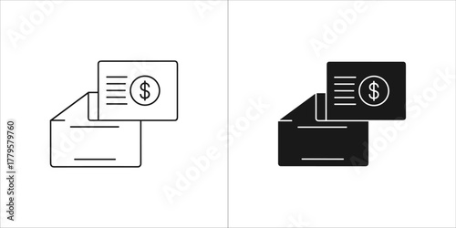 Money transfer icon for financial transaction