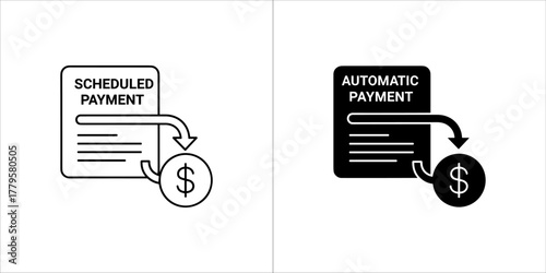 Automatic scheduled payment icon