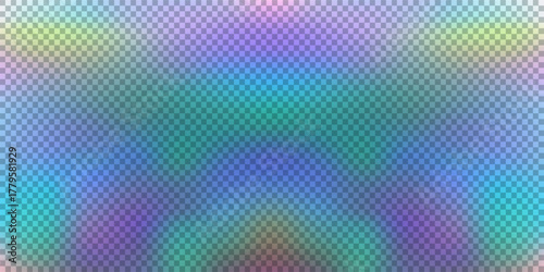 Rainbow colorful light prism effect, transparent background. Hologram reflection, crystal flare leak shadow overlay. Vector illustration of abstract blurred iridescent light backdrop.