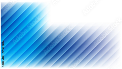 Abstract Blue Diagonal Stripe Background with White Corner