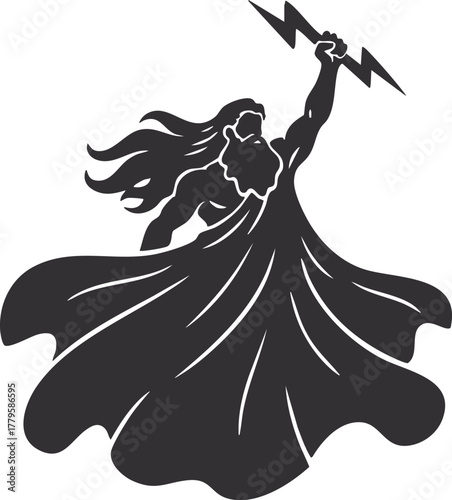 greek god zeus vector illustration