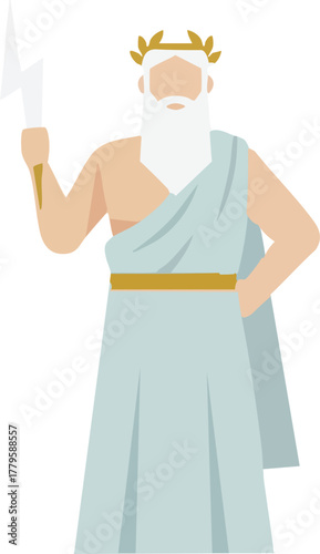 greek god zeus vector illustration