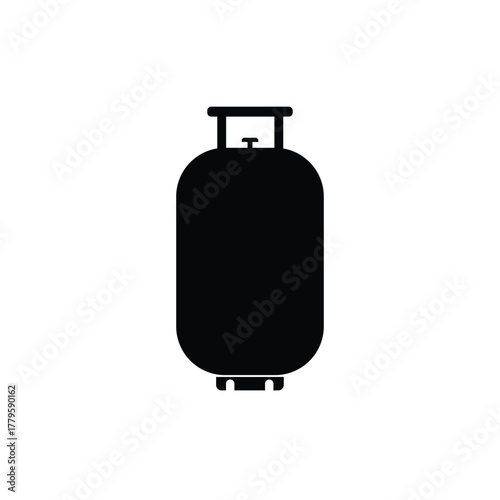 Gas cylinder vector icon. Gas tank vector.  Vector illustration of a gas cylinder. CNG cylinder icon. Liquified petroleum gas cylinder vector icon. LPG gas icon.