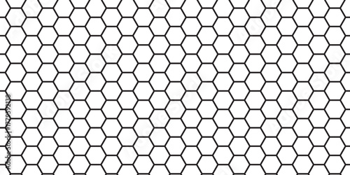 Honeycomb pattern with hexagon mesh. Texture bee comb grid. Flat vector illustration isolated on white background.