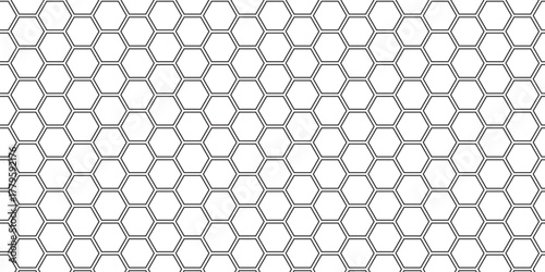 Honeycomb pattern with hexagon mesh. Texture bee comb grid. Flat vector illustration isolated on white background.