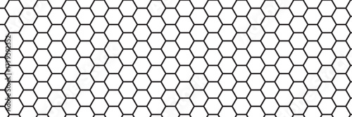 Seamless pattern of small, evenly spaced hexagons, forming a continuous honeycomb-like grid against a transparent background, perfect for a modern or technological aesthetic.