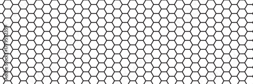 Honeycomb pattern with hexagon mesh. Texture bee comb grid. Flat vector illustration isolated on white background.