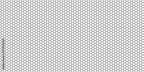 Honeycomb pattern with hexagon mesh. Texture bee comb grid. Flat vector illustration isolated on white background.