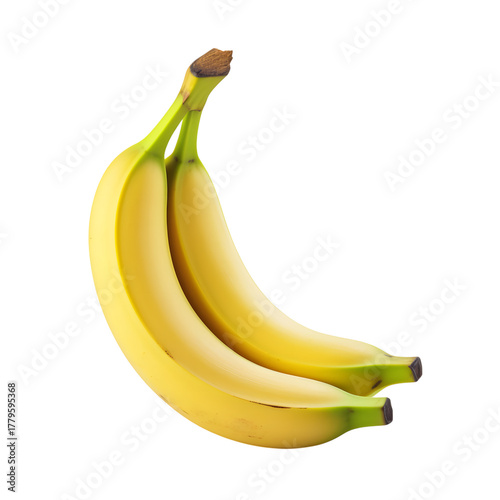 A bunch of yellow bananas isolated against a black background