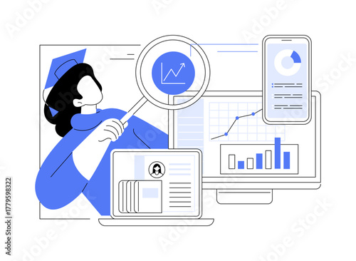 Learning progress isolated cartoon vector illustrations.