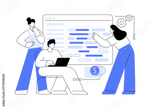 Project timeline isolated cartoon vector illustrations.