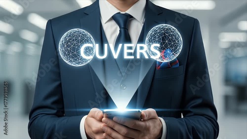 Executive Connects Globally with Holographic Smartphone Projection