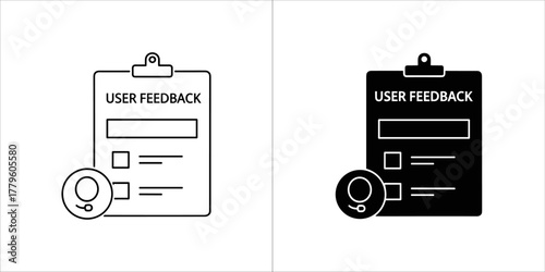 User feedback form on clipboard for survey data