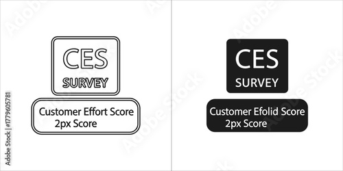 Customer effort score survey icon vector image