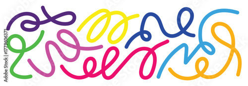 Abstract Colorful Swirls Graphic Design with Vibrant Color Palette