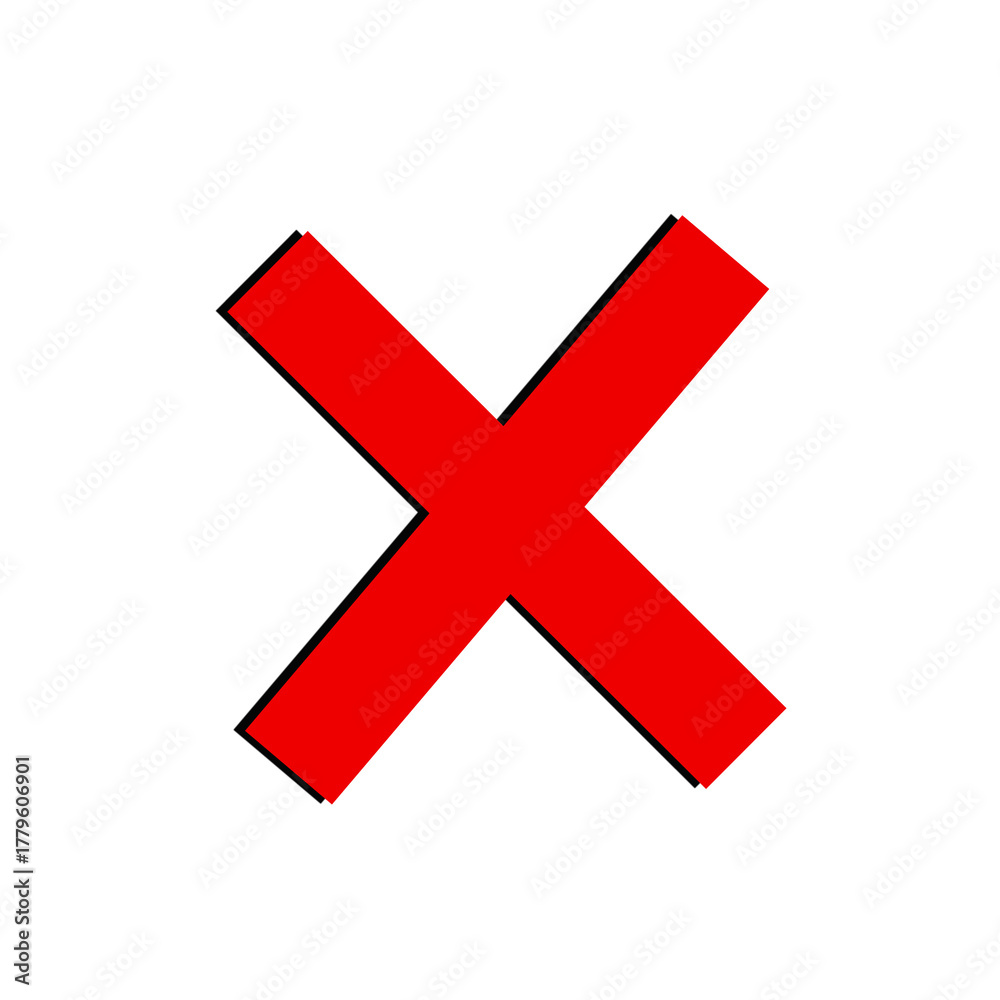 Obraz premium red cross mark