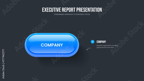 Financial Briefing Frame Layout Vector Illustration. Digital Introduction 1 Option Infographic Slide Template. Enterprise Forecast One Step Diagram Presentation Design.
