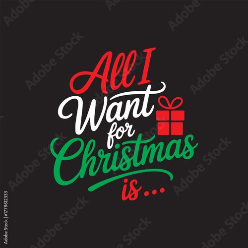 Merry Christmas Typography Design