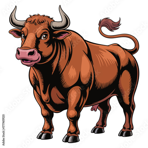 Illustration of the cock and bull story idiom vector design perfect for educational literature content storytelling phrase or idiomatic expression themed visuals