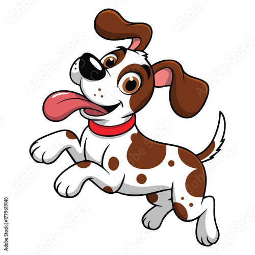 Illustration of tired dog on white background vector design ideal for cute pet cartoon character sleepy puppy or animal themed creative artwork