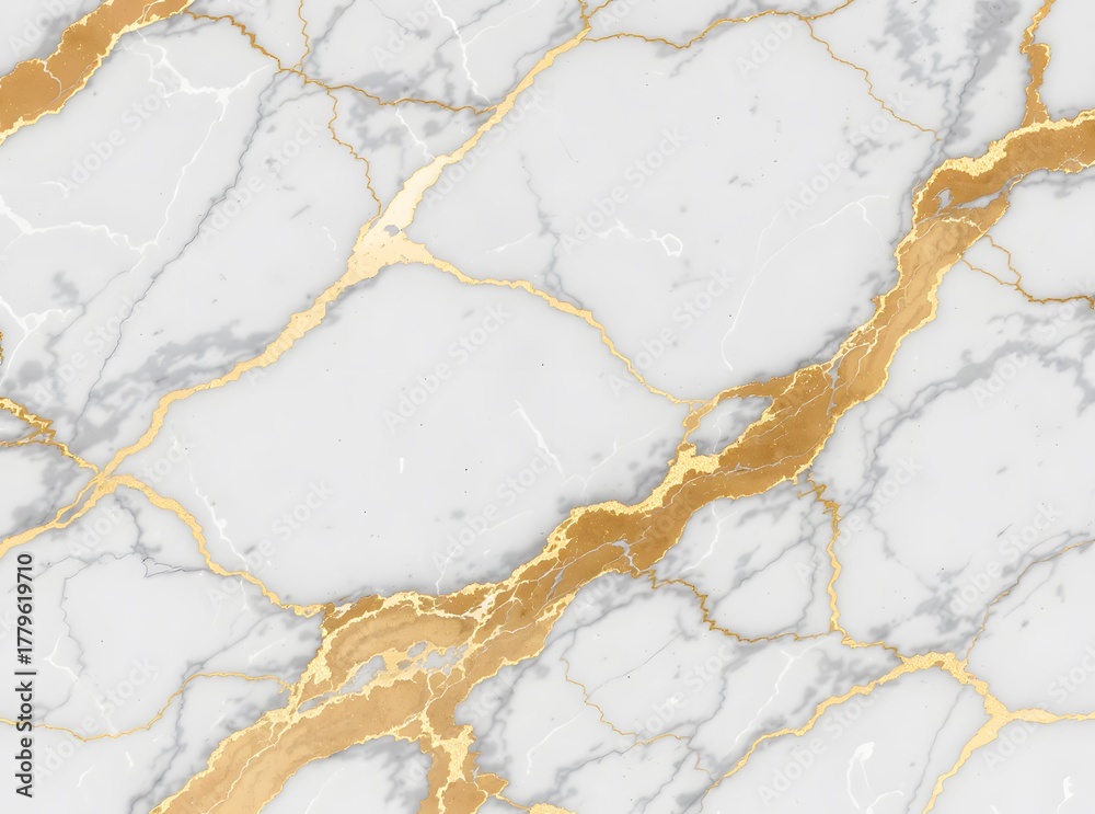 Naklejka premium white marble texture with golden veins