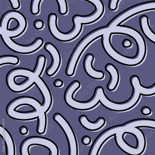 Colorful abstract hand drawn vector doodles