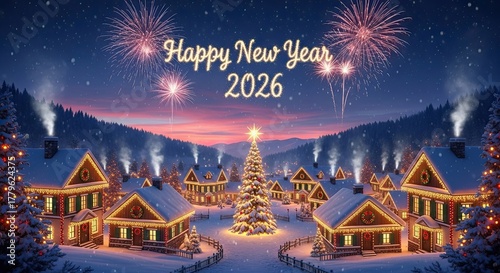 Happy New Year 2026 Festive Celebration