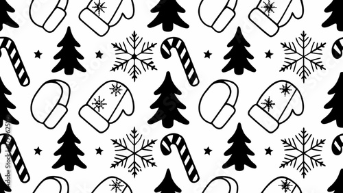 Kawaii Christmas icon set, high-quality flat vector style, smooth thick outlines, soft pastel festive color palette, includes Santa Claus head, Snowman head, Candy Cane, Christmas Tree, Gift Box, Ging