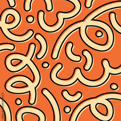 Colorful abstract hand drawn vector doodles