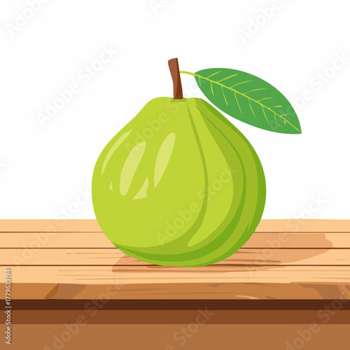 vector illustration of a guava