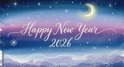 Happy New Year 2026 Wishes Greeting Card