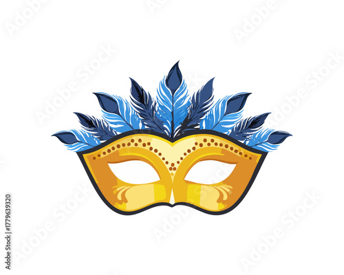 Mask with flowers