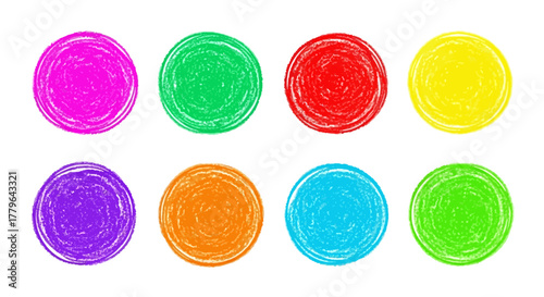 Vibrant Abstract Circles Representing Colors and Diversity on White Background