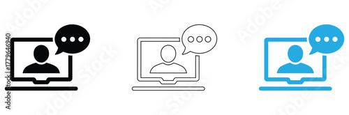 Join the video call and chat with friends on your laptop from home or office, connecting people through technology for collaboration and teamwork