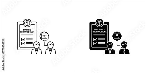 Team members discussing workplace instructions