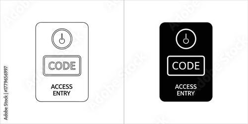 Access entry code sign