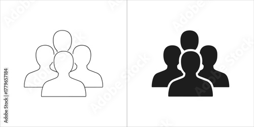 Papier peint Group of people icon, team or crowd concept