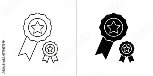 Award ribbon with star