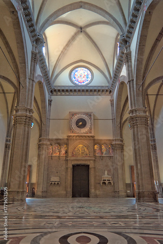 Florence Cathedral interior, dome, Gothic architecture, Renaissance art, sacred space