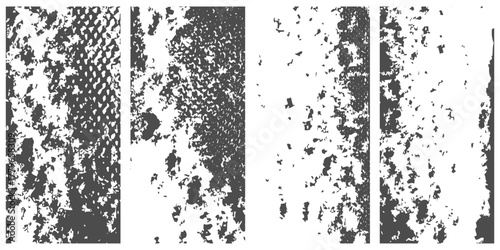 Abstract grunge texture overlay set, distressed rough surface