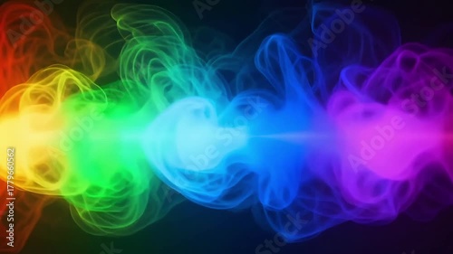 Colorful smoke animation background loop abstract motion graphics visuals design effect footage