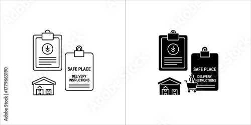 Safe place delivery instruction icon